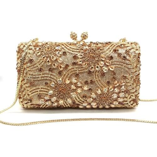 DAIWEI New design clutch evening bags brand designer women purse soiree pochette Rhinestones crystal party clutch bags