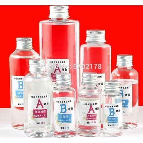 1 Set Jewelry Making DIY Clear AB Crystal Glue High Adhesive Anti-yellow Quick Drying Resin Epoxy
