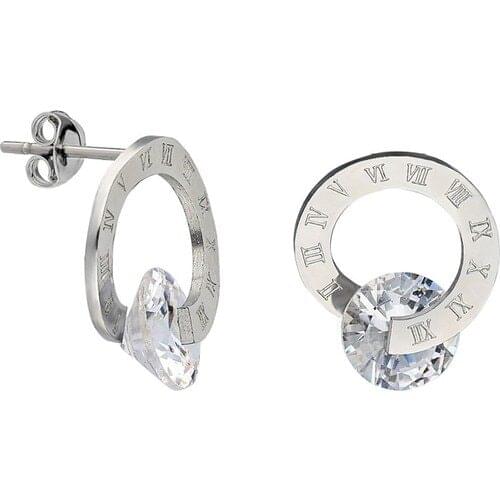 Getss E113 Roman Rakamıı Model Women 'S Steel Earrings