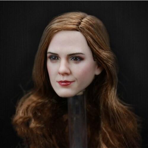 1:6 Scale Emma Watson Head Sculpt Beautiful Lady Head Carving For 12 Inches Female Girl Woman DIY Pale Color Action Figures Body