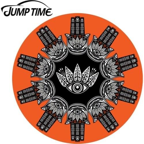 JumpTime 13 x 13cm Hamsa Evil Eye Yoga Meditation Gifts Hamsa Art Home Decor Funny Car Sticker Suitable Surface Decal Vinyl