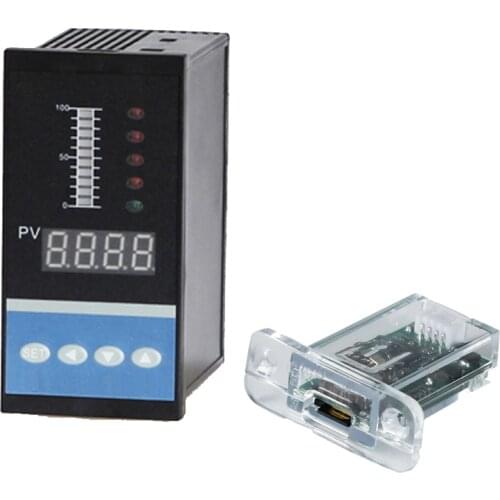 4-20mA DC input pressure controller with data logger display meter water liquid level with 4 ways relay and DC24V voltage output