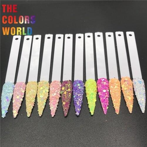 TCT-560 Chunky Pearlescent Nails Glitter Nail Art Decoration 청키 글리터 네일 아트 Brillo grueso Tumbler Crafts Festival Nail Accessories