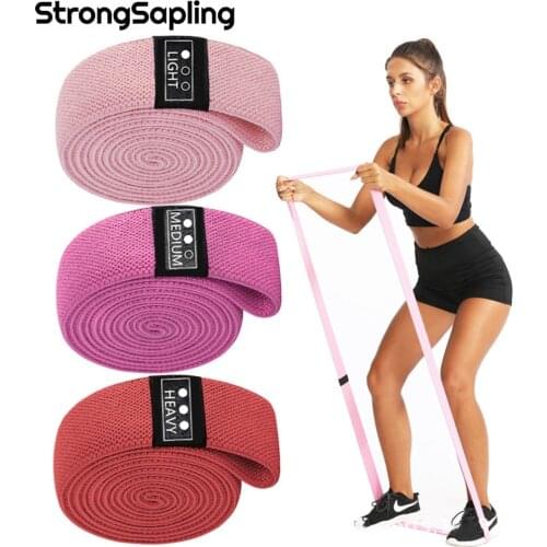 3Pcs/Set Hip Loop Yoga Long Resistance Bands Fitness Strength Rubber Bands Gym Training Elastic Band Anti-Slip Squats Expander