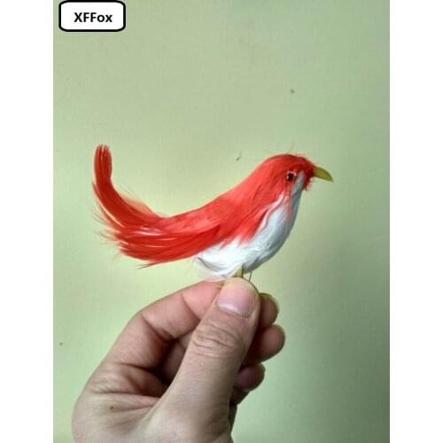 Mini real life red bird model foam&feather simulation cute vivid bird doll gift about 12cm xf0858