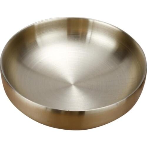 Cold noodle bowl Stainless steel Korean golden double-layer bowl