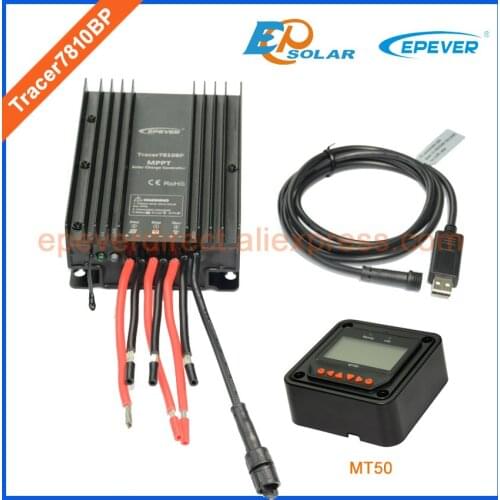 Mppt Solar panels controller tracer series Tracer7810BP MT50 remote meter and USB cable 30A 30amps Battery charger 24V/12V