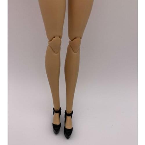 Doll shoes black flat shoes toy shoes for your barbie doll with flat foot BBIA14