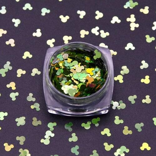 Wholesale glitter manufacturer Hobbycraf glitter shaker polyester shape glitter cute miceky shape glitter for DIY Decoration Kit