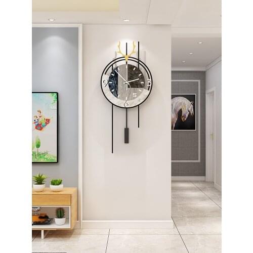 Simple wall clock Nordic luxury household living room wall clock fashion creative personality wall Watch