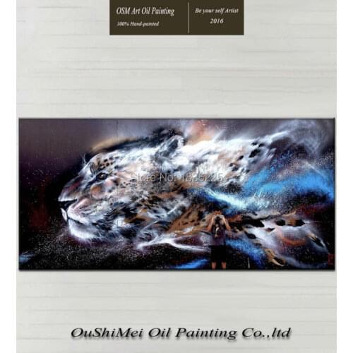 Hand-painted Tiger Oil Painting on Canvas Large Animal wall art pictures for living room the decoration for the house