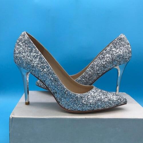 Bling Bling Design Female Wedding Shoes High Heel Pumps Sexy Party Shoes For Ladies