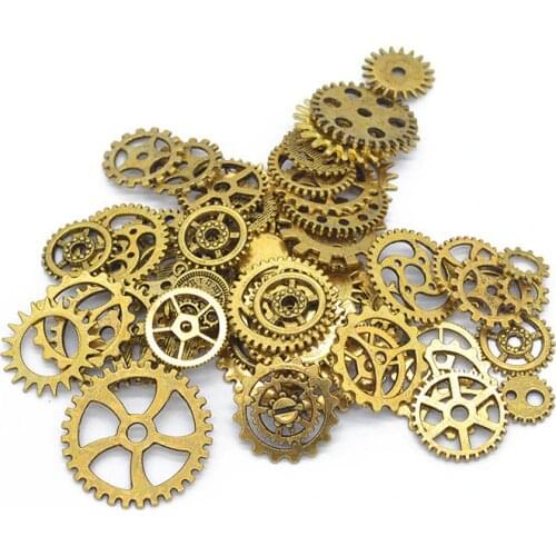 Mixed Size Sew On Metal Gear Cloth Decoration Punk Style Cloth Decoration