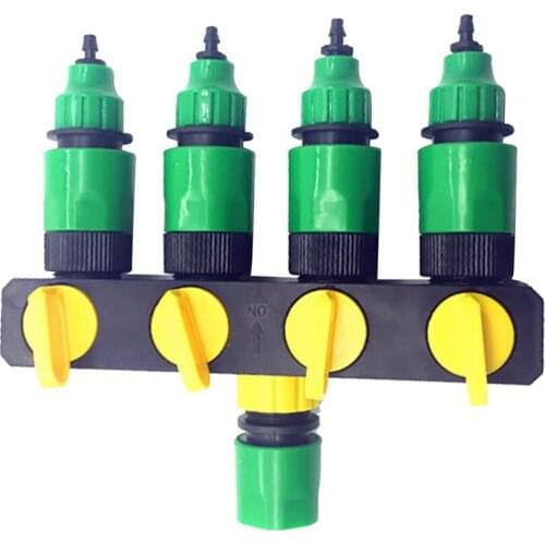 Coupling Adapter Drip Tape For Irrigation Hose Connector Connector Garden Irrigation Garden Tools 4 Way Outlets Water Drip Lock