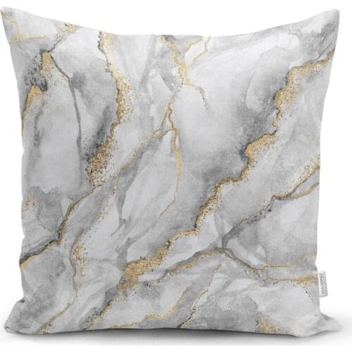Modern Marble Patterned Digital Printed Cushion Pillow Decorate Case Good Quality Stylish Home Garden Room Kitchen Gift Handy
