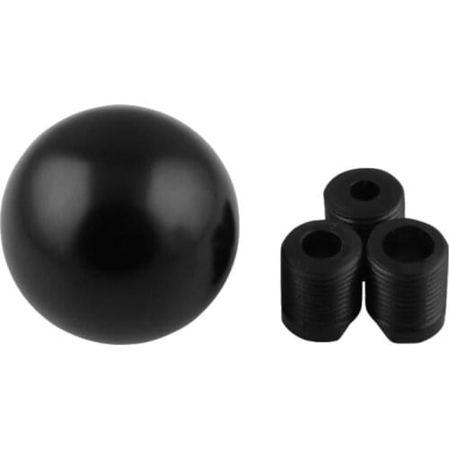 VODOOL Round Ball Shape Black Carbon Fiber Universal Car Gear Shift Shifter Stick Lever Knob Real Carbon Fiber and Aluminum