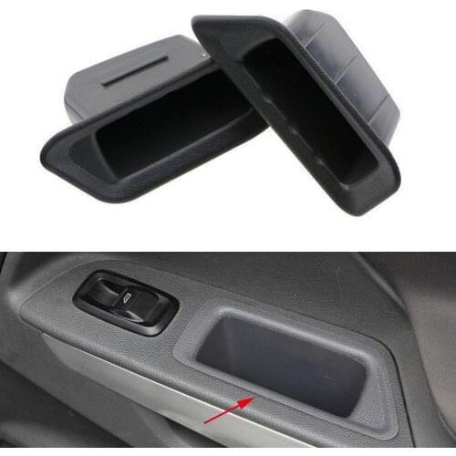 2Pcs/Set Car Front/Rear Armrest Container Door Storage Box Handle Boxes Case For Ford Ecosport 2013 2014 2015