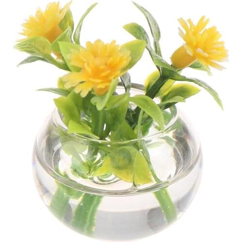 1:12 Dollhouse Green Mini Tree Potted Miniature Simulation Potted Plants For Green Plant In Pot Doll House Furniture Home Decor