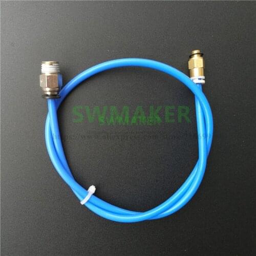1pcs Blue / White PTFE Tube w/ Pneumatic fitting for MK10 CR10 Hotend Extruder 2x4mm DIY Creality cr-10 CR-10S 3D printer