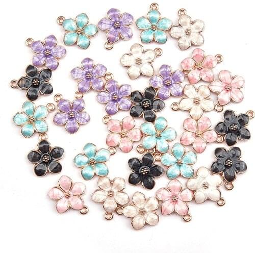 10Pcs Enamel Charm For Jewelry DIY Earring Pendant Necklace Bracelet Charms