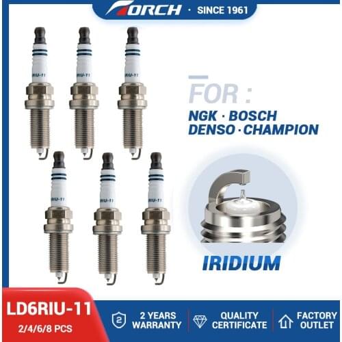 2pcs/lot Ignition System Car Candles Iridium Power Spark Plugs LD6RIU-11 Fit for NISSAN fo RENAULT Auto Automobiles