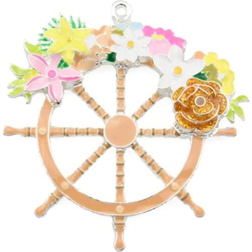 30pcs/lot High Quality Personality Rudder Pendant For Gift Necklace Women Jewelry