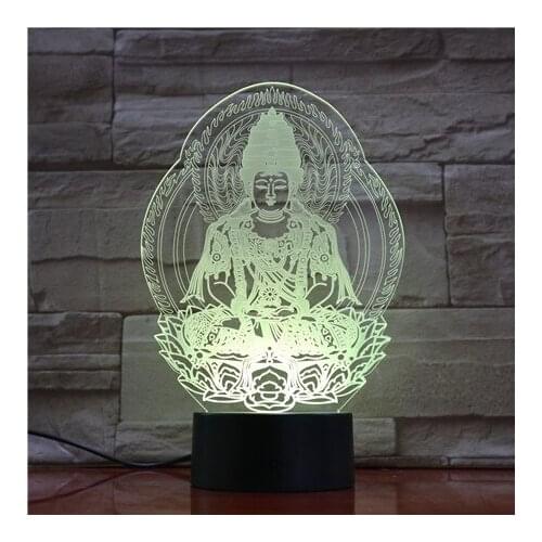 3D Lamp Hinduism Battery Operated Color Changing with Remote for Christmas Decoration Lovely Prize for Kid Led Night Light Lamp