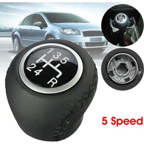 5 Speed Leather Gear Shift Knob for Fiat Grande Punto 2006-12