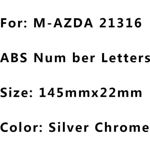 ABS 3D Chrome Silver Car Styling Emblem Sticker For Mazda Rear Trunk Car Badge Letters Labeling Logo Sticker Decals Accessories