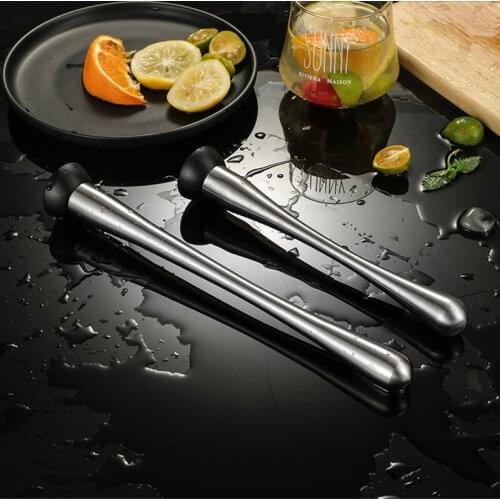 Bar Cocktail Muddler DIY Drink Fruit Muddler Crushed Ice Stainless Steel Bar Muddler