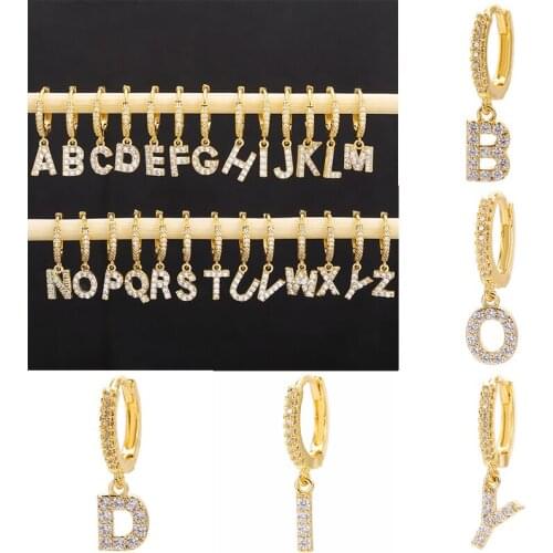 Brand Gold Earrings Letter Pattern Set DIY Earrings Ladies Fashion Jewelry Noble Jewelry