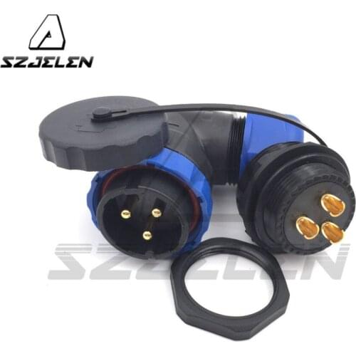 D28TA-ZM, waterproof connector , IP67, Rated current 45A, Electrical equipment power connector 3 pin plug and socket