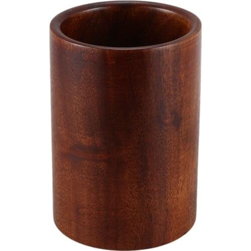 Utensil Holder, Wooden Kitchen Cooking Utensils Holder for Spoons ,Spatulas, Countertop Dining Table Desk, 3.4 x 3.4 x 5 Inch