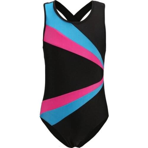 Children Kids Girls Gymnastics Suit Breathable Soft Sleeveless Matching Gymnastics Suit Dance Clothes