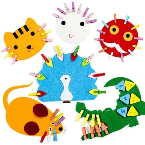 DIY Handmade Clip Materials Montessori Kindergarten Children Early Education Toy New
