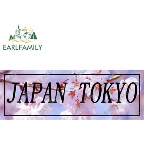 EARLFAMILY 13cm x 4.5cm for Japan Tokyo Slap Car Stickers Motorcycle Decal Surfboard Campervan Funny Windows Laptop Decor