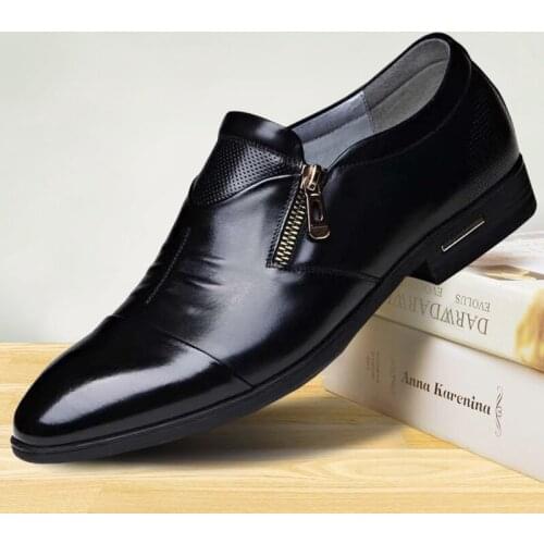 New Classic Business Mens Dress Shoes Fashion Elegant Formal Wedding Shoes Men Slip On Office Oxford Shoes For Men Plus 38-48