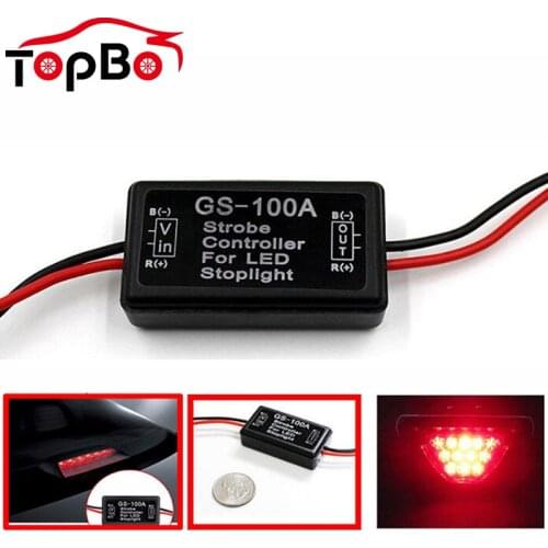 Motor Car GS-100A LED Brake Light Flash Strobe Controller Module Signal Controller Tail Lamp Controller For Car LED Brake Stop
