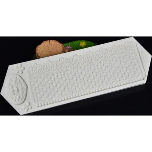 Crown Lace Border Fondant Cake Decoration Silicone Molds DIY Baking Tools Lace Cake Silicone Molds
