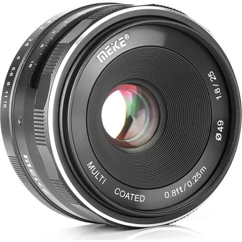 Meike 25mm f1.8 Manual Focus Wide Angle Lens for Sony E mount Mirrorless Cameras A6000 A6300 A6500 A7 A7II