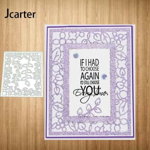 Branch Leaves Rectangle Metal Cutting Dies Craft Stencil Scrapbooking Handmade Tools Make Album Paper Punch Blade Decor Template