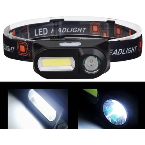 Mini COB LED Headlight Headlamp Head Lamp Flashlight USB Rechargeable 18650 Torch Camping Hiking Night Fishing Light