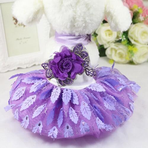 Fashion Summer Dog Dresses Pet Dog Clothes For Small Dog Lace Tullle Dress Princess Wedding Bridal Puppy Dress Chihuahua