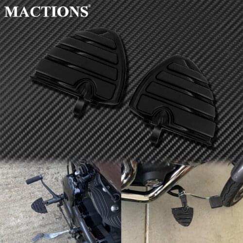 Motorcycle Male Mount Foot Rests Wing Style Footpegs Pedal Black For Harley Touring Electra Glide Softail Dyna Fat Boy For Honda