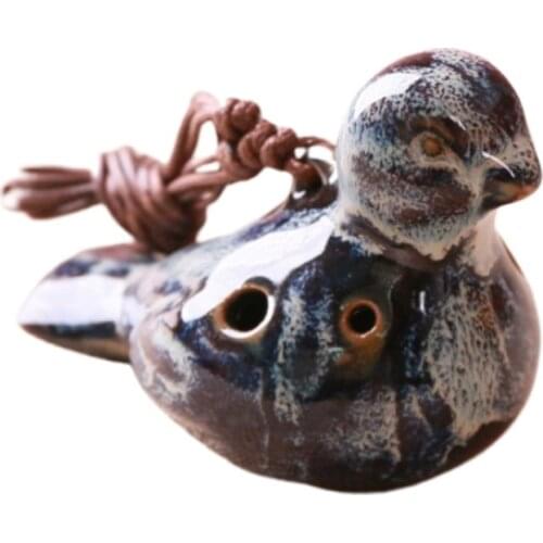 6 Holes Bird Shape Ocarina Music Instrument for Beginner Professional Performer Portable Decor