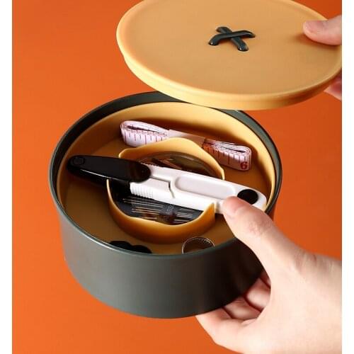 JSWORK Sewing Kit Suture Cricut Threads Plastic Storage Container Tools Case Organizer For Knitting Needlework Accessories Set