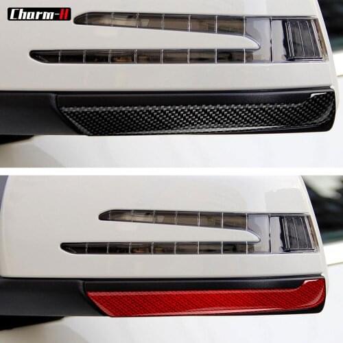 Carbon Fiber Rearview Mirror Stripe Cover Trim For Mercedes Benz W204 2007-2013