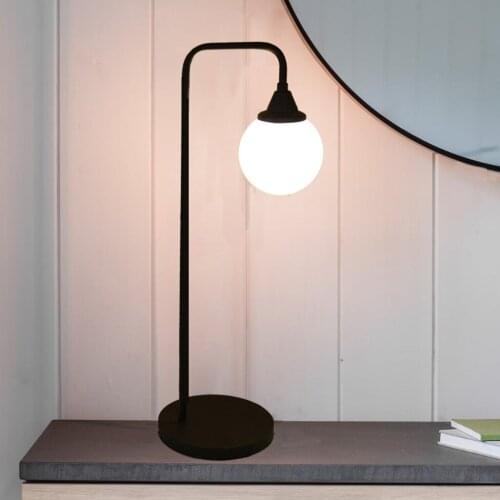 Lamplo Post Modern Glass Globe Desk Lamp Led Minimalism Table Decor lamp Study Room Desk Light Creative Personality desk light