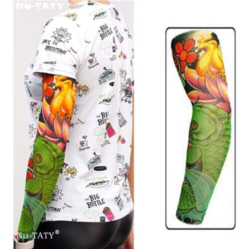 Nu-TATY Blue squid Man&woman style Tattoo Sleeve Stockings Body Art Leggings Cool Boys Girls Party Wearings
