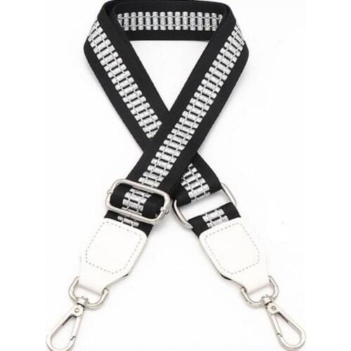 Colorful Striped Bag Strap Wide Handbag Belt Replacement Shoulder Bag Strap Nylon Accessory Bags Part Adjustable Bags Belt 130cm